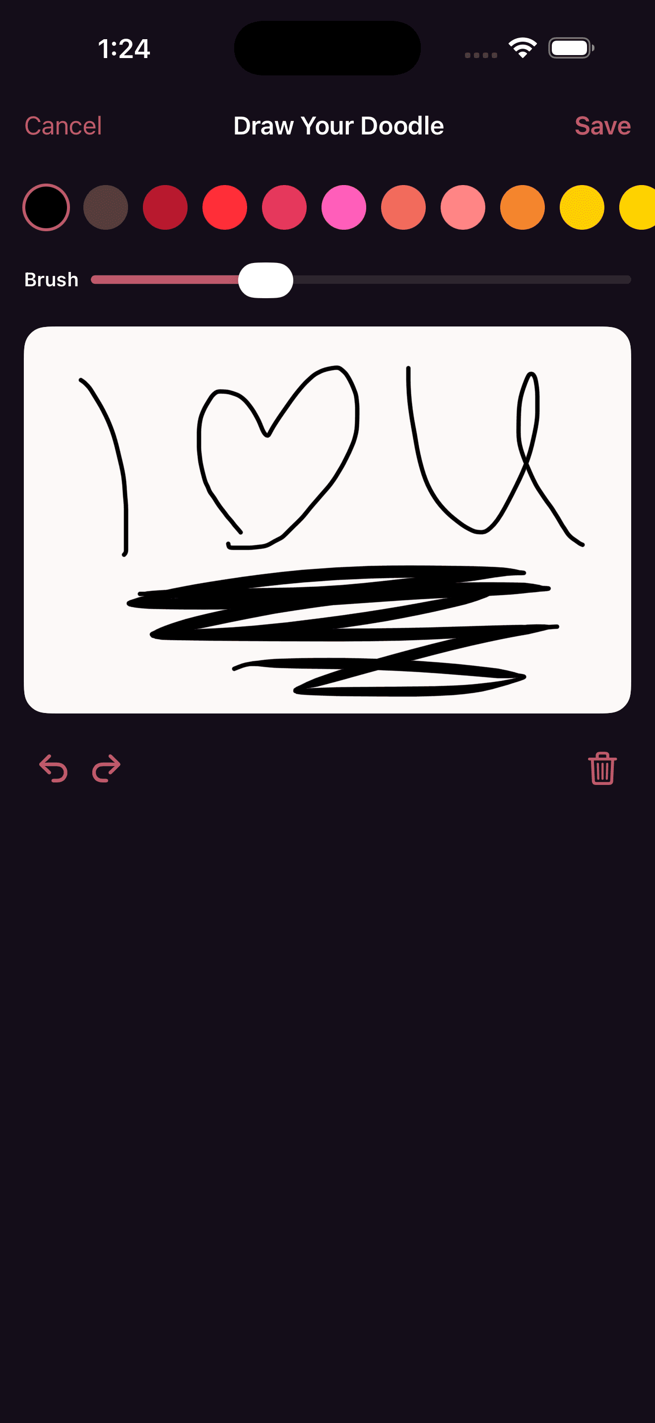 Draw Your Doodle — I love you sketch