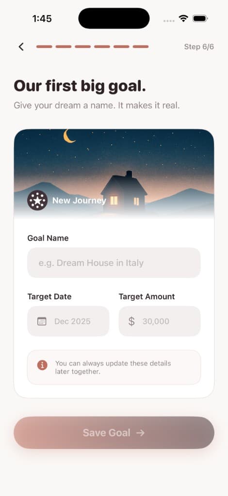 Our first big goal (light)