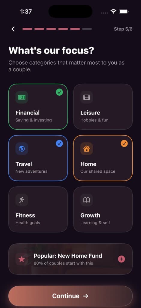 What's our focus? — Choose categories